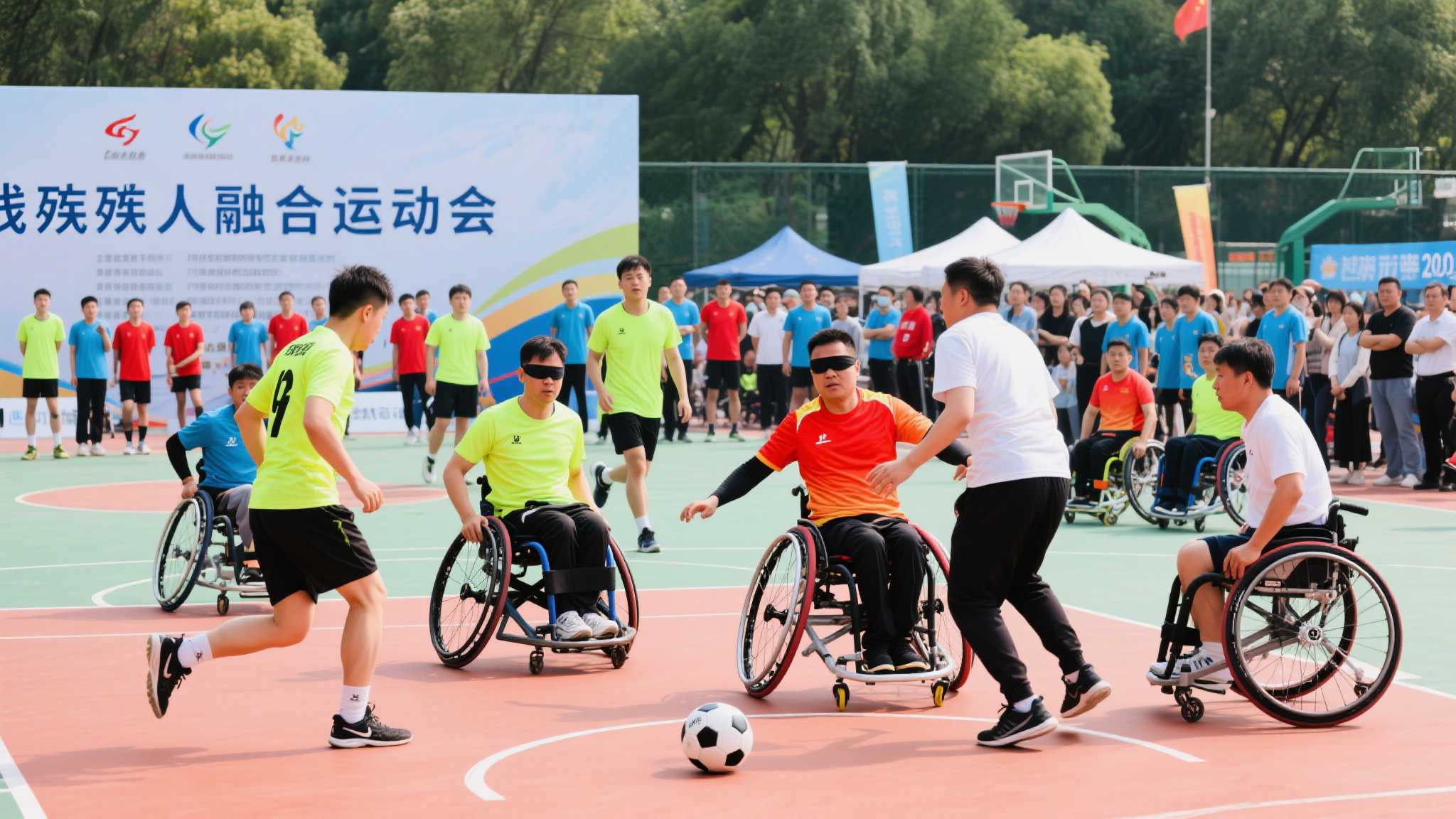 对手亦是队友!200名残健融合运动员共竞风采 对手亦是队友!200名残健融合运动员共竞风采